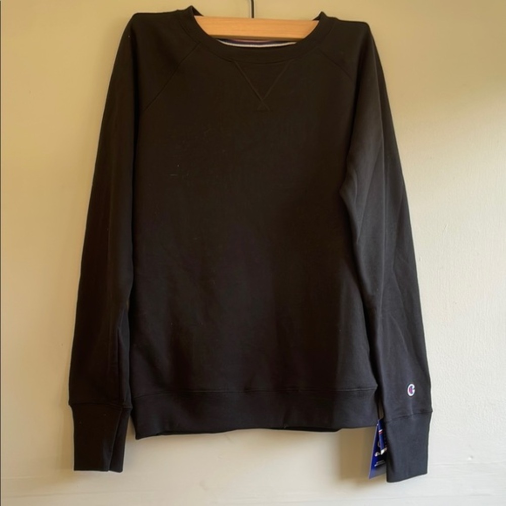 Champion Men's Classic Black Crewneck Sweater